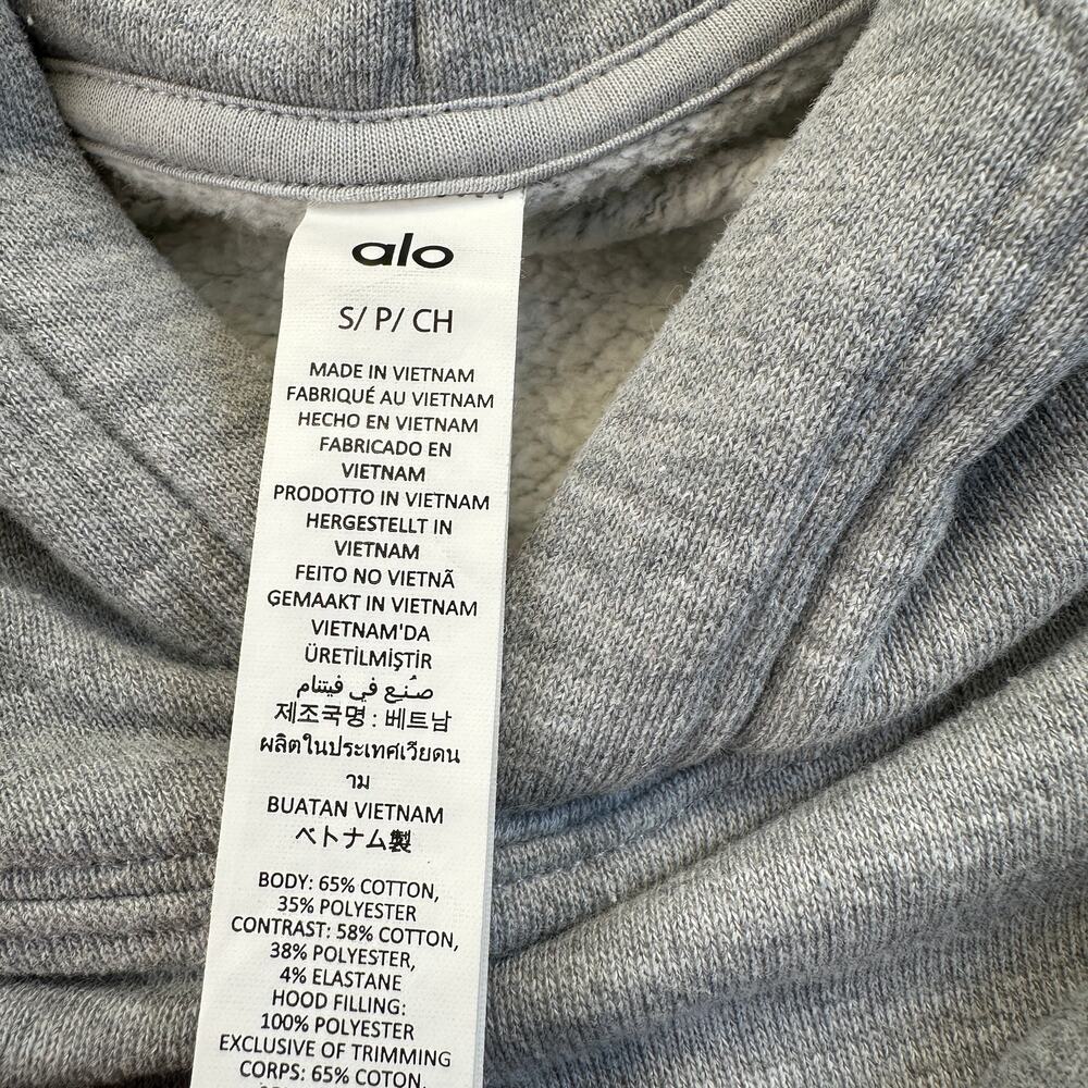 Alo Yoga Make Waves Hoodie Small Womens / XS Mens Athletic Heather Grey Tonal - Picture 5 of 16
